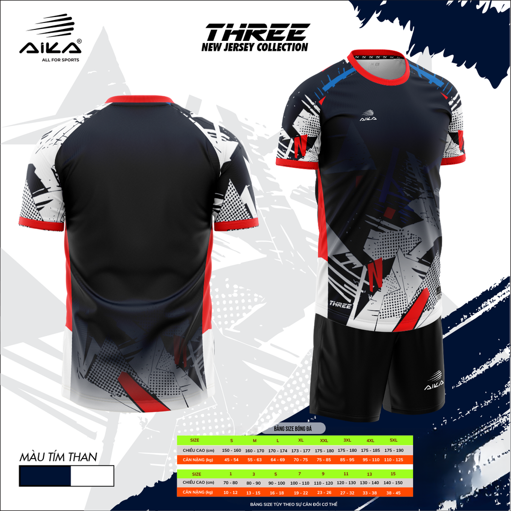Quần Áo Bóng Đá Aika Siêu Tốc 17 - THREE