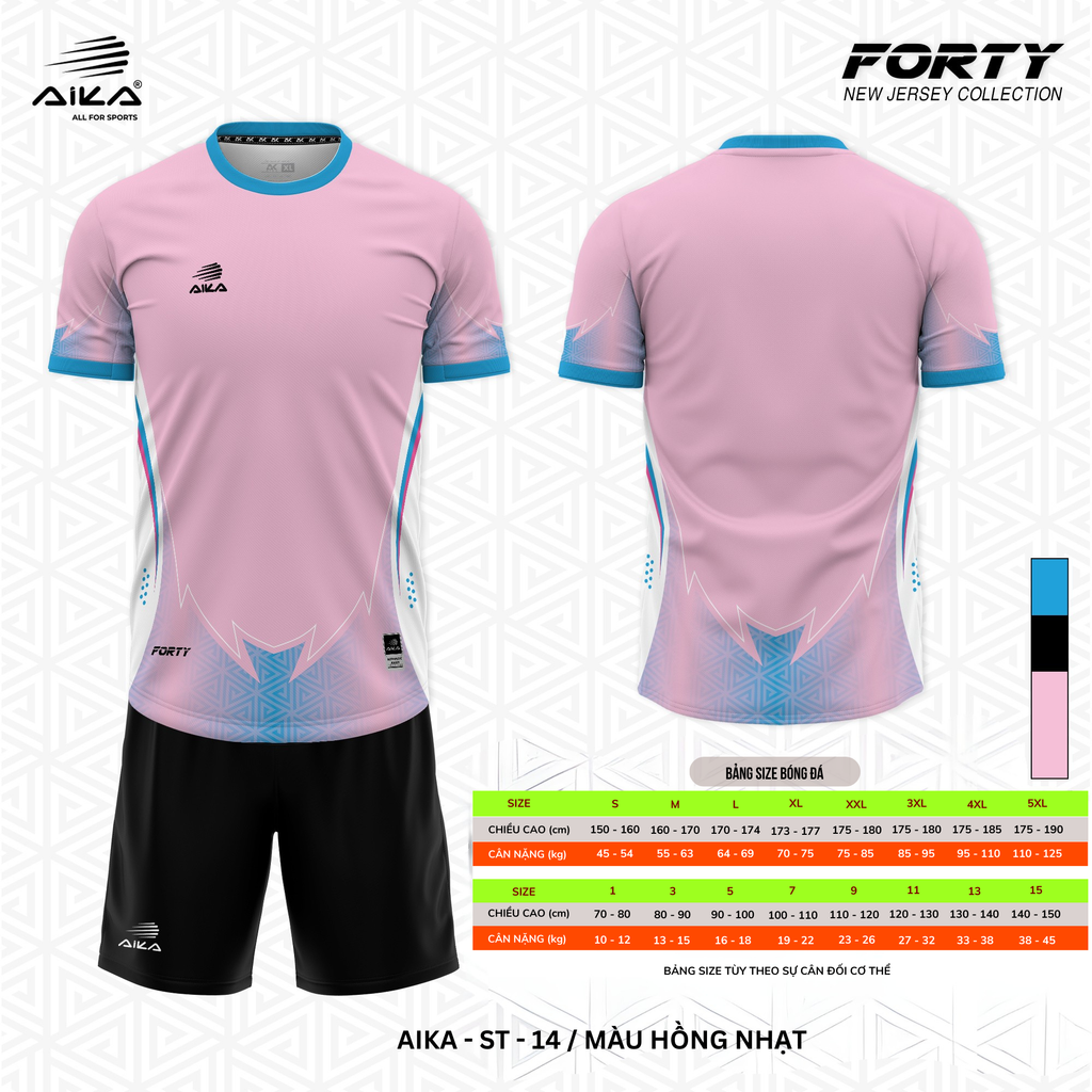 Quần Áo Bóng Đá Aika Siêu Tốc 10 - FORTY