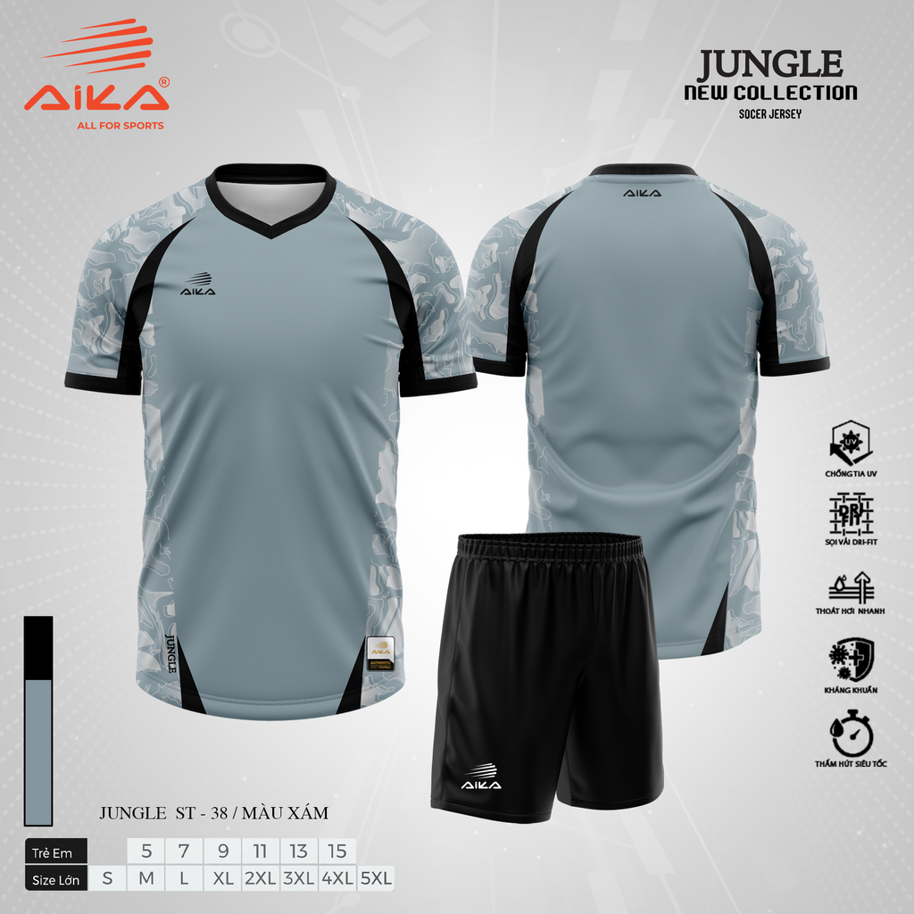 Quần Áo Bóng Đá Aika Siêu Tốc 38 - JUNGLE