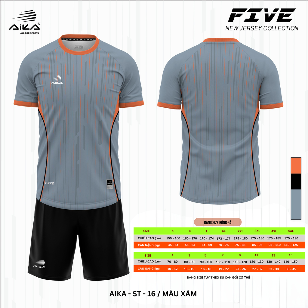 Quần Áo Bóng Đá Aika Siêu Tốc 05 - FIVE