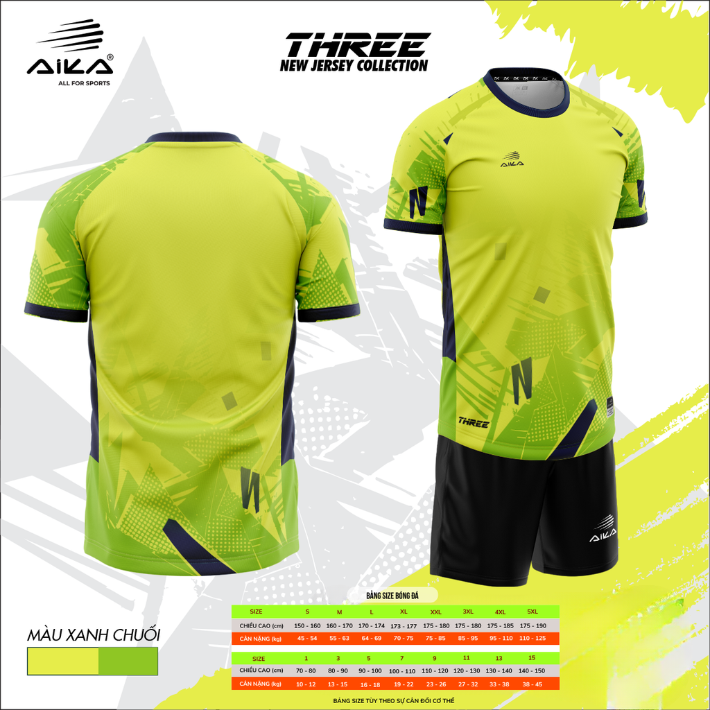 Quần Áo Bóng Đá Aika Siêu Tốc 17 - THREE