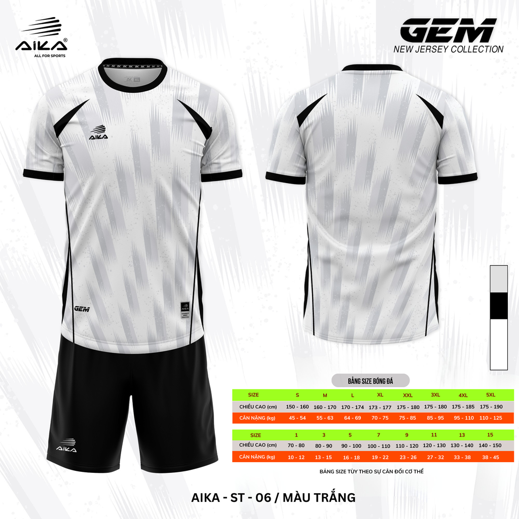 Quần Áo Bóng Đá Aika Siêu Tốc 03 - GEM