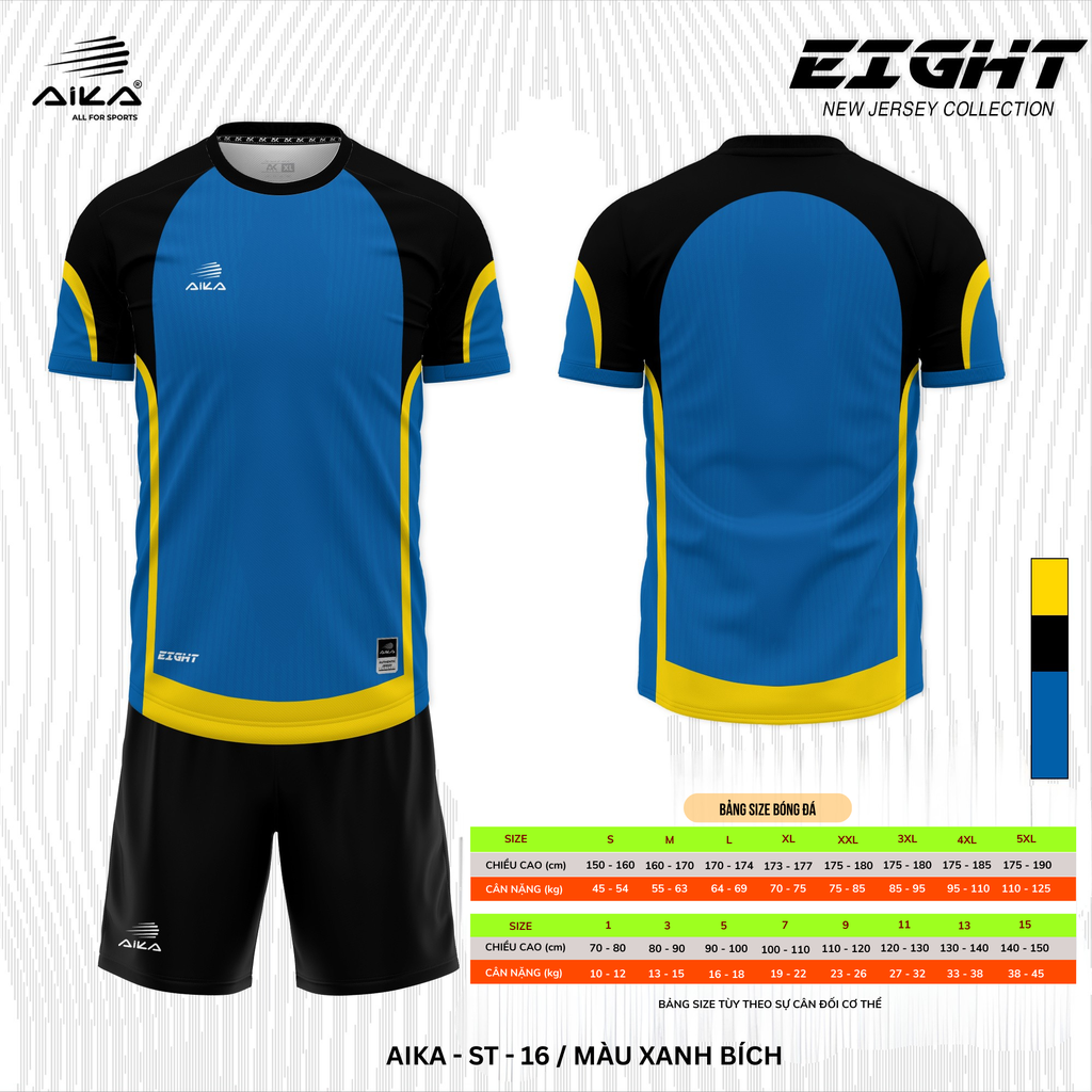 Quần Áo Bóng Đá Aika Siêu Tốc 09 - EIGHT