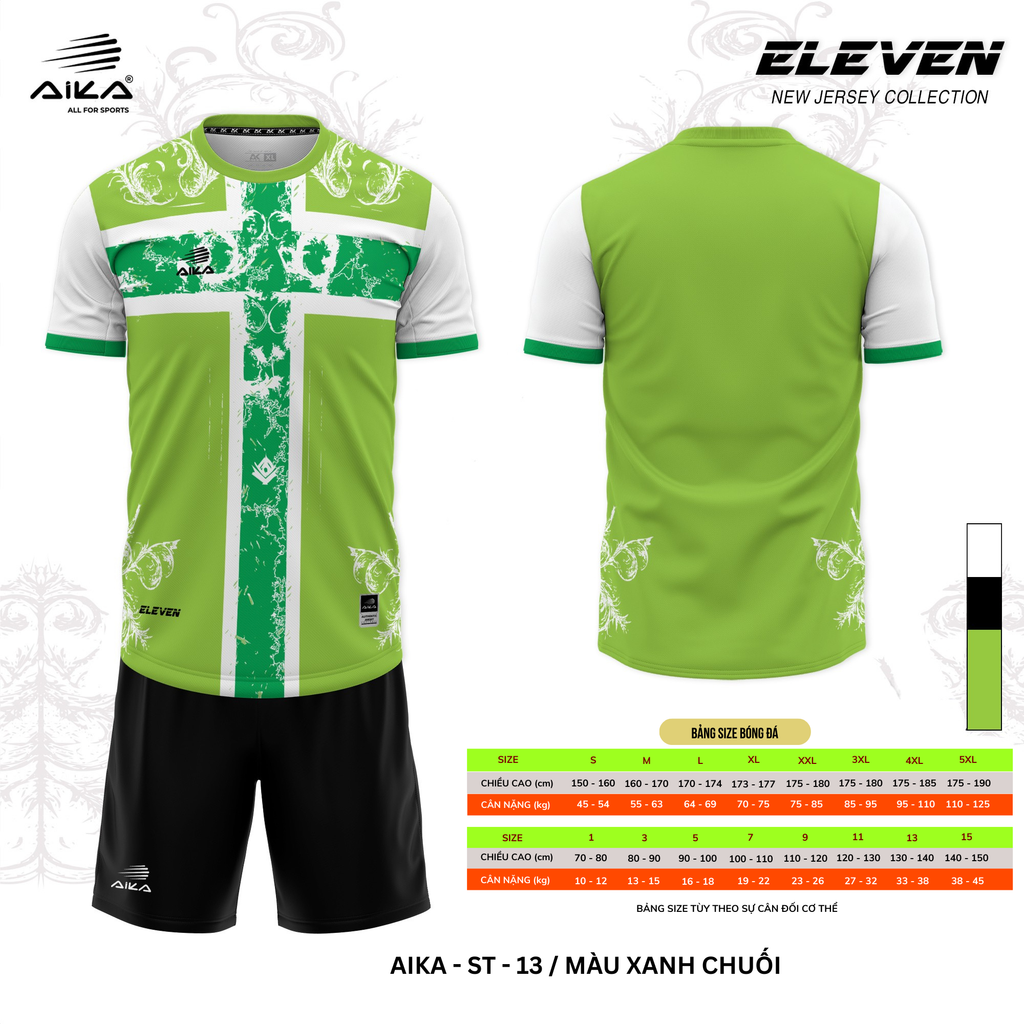 Quần Áo Bóng Đá Aika Siêu Tốc 08 - ELEVEN