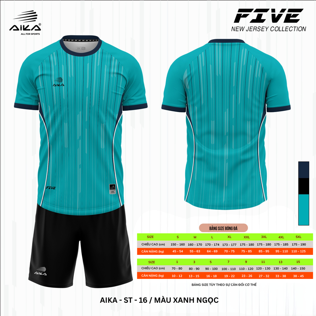 Quần Áo Bóng Đá Aika Siêu Tốc 05 - FIVE