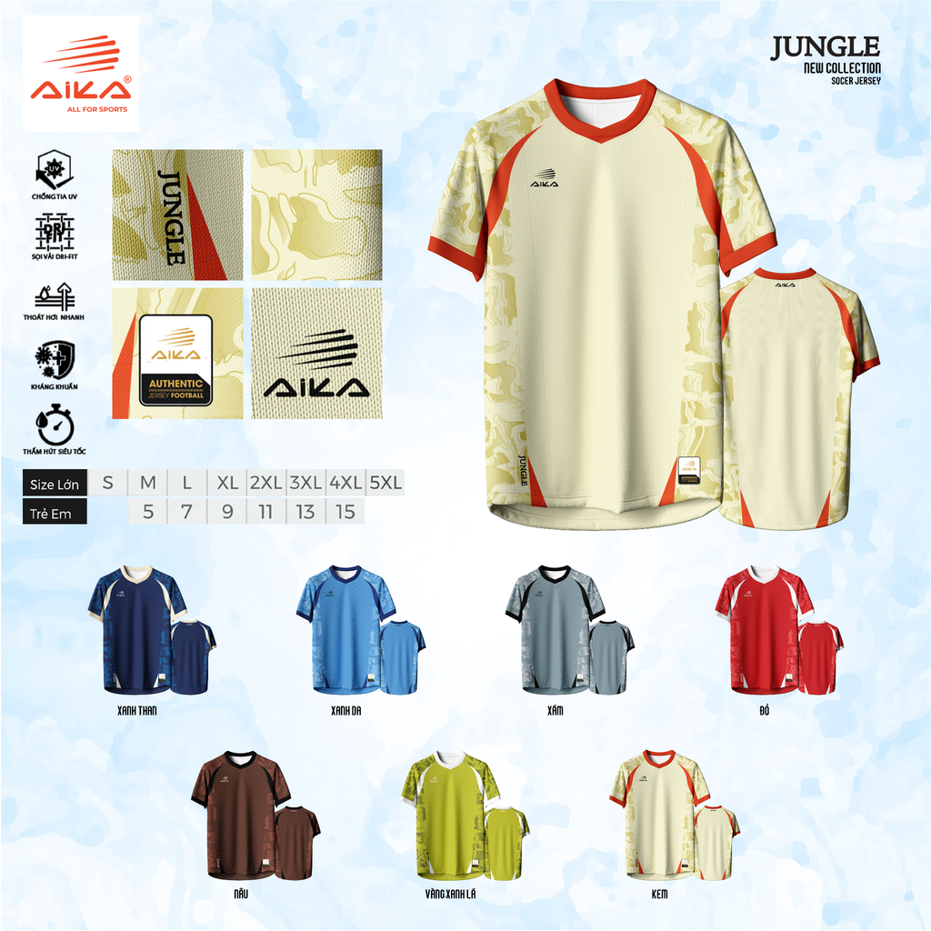 Quần Áo Bóng Đá Aika Siêu Tốc 38 - JUNGLE