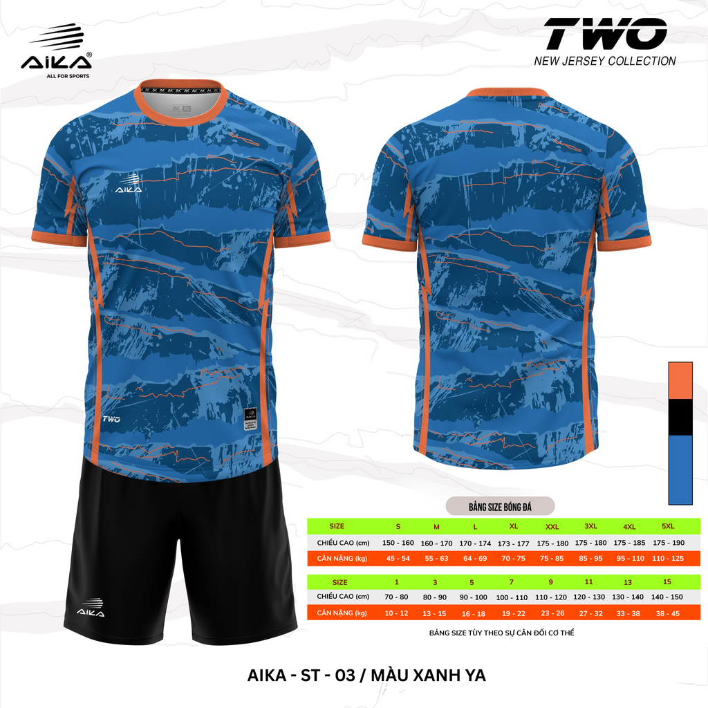 Quần Áo Bóng Đá Aika Siêu Tốc 02 - TWO
