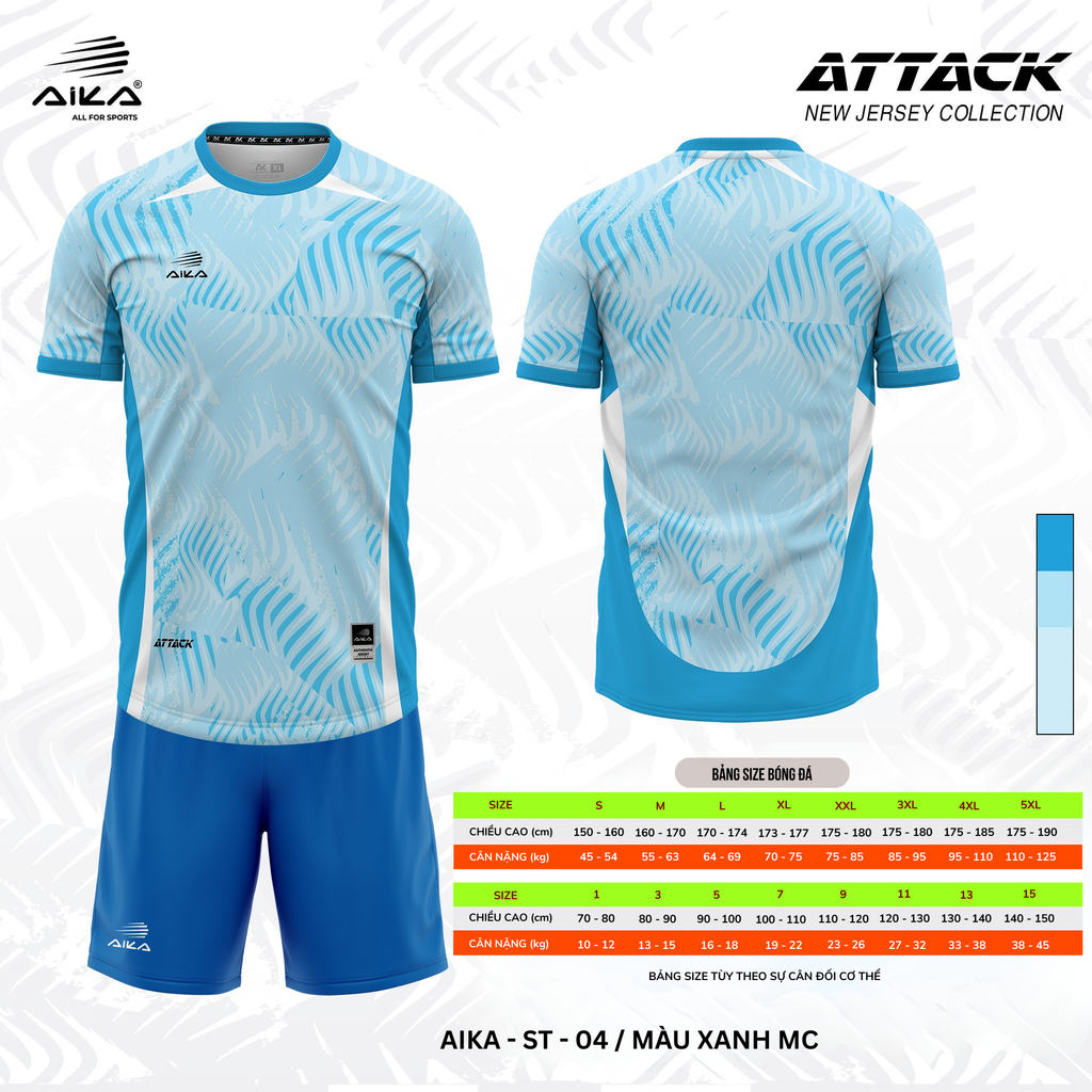 Quần Áo Bóng Đá Aika Siêu Tốc 07 - ATTACK