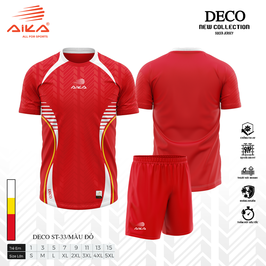 Quần Áo Bóng Đá Aika Siêu Tốc - DECO
