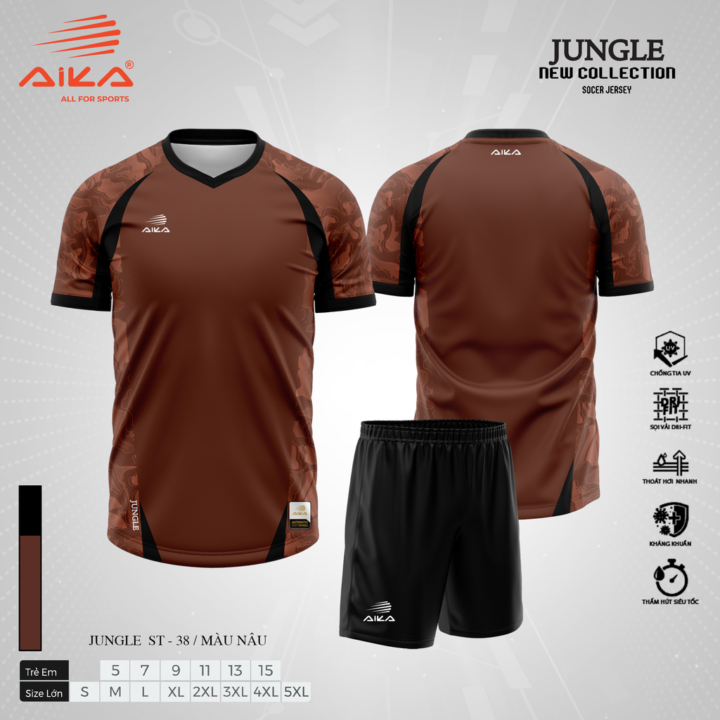 Quần Áo Bóng Đá Aika Siêu Tốc 38 - JUNGLE