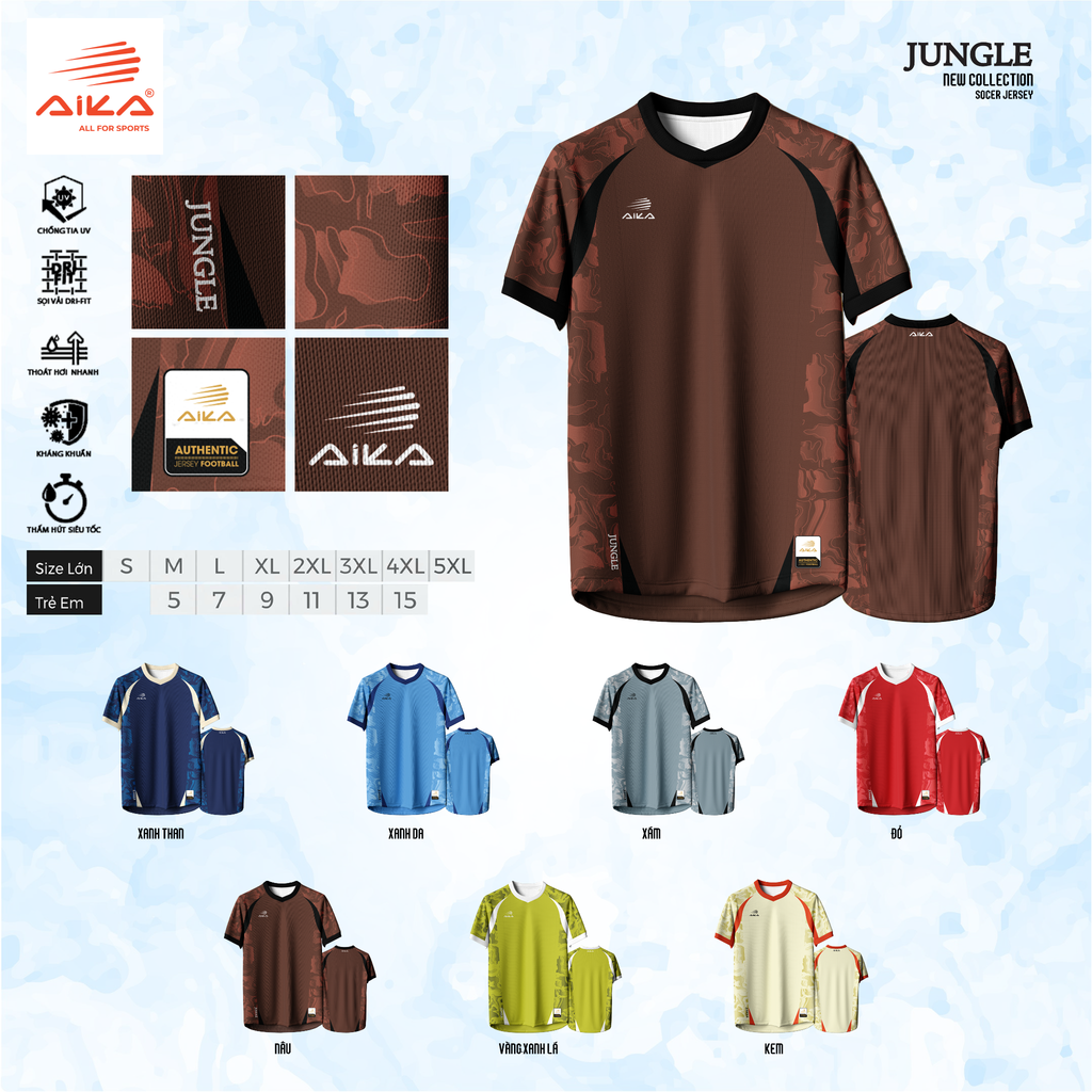 Quần Áo Bóng Đá Aika Siêu Tốc 38 - JUNGLE
