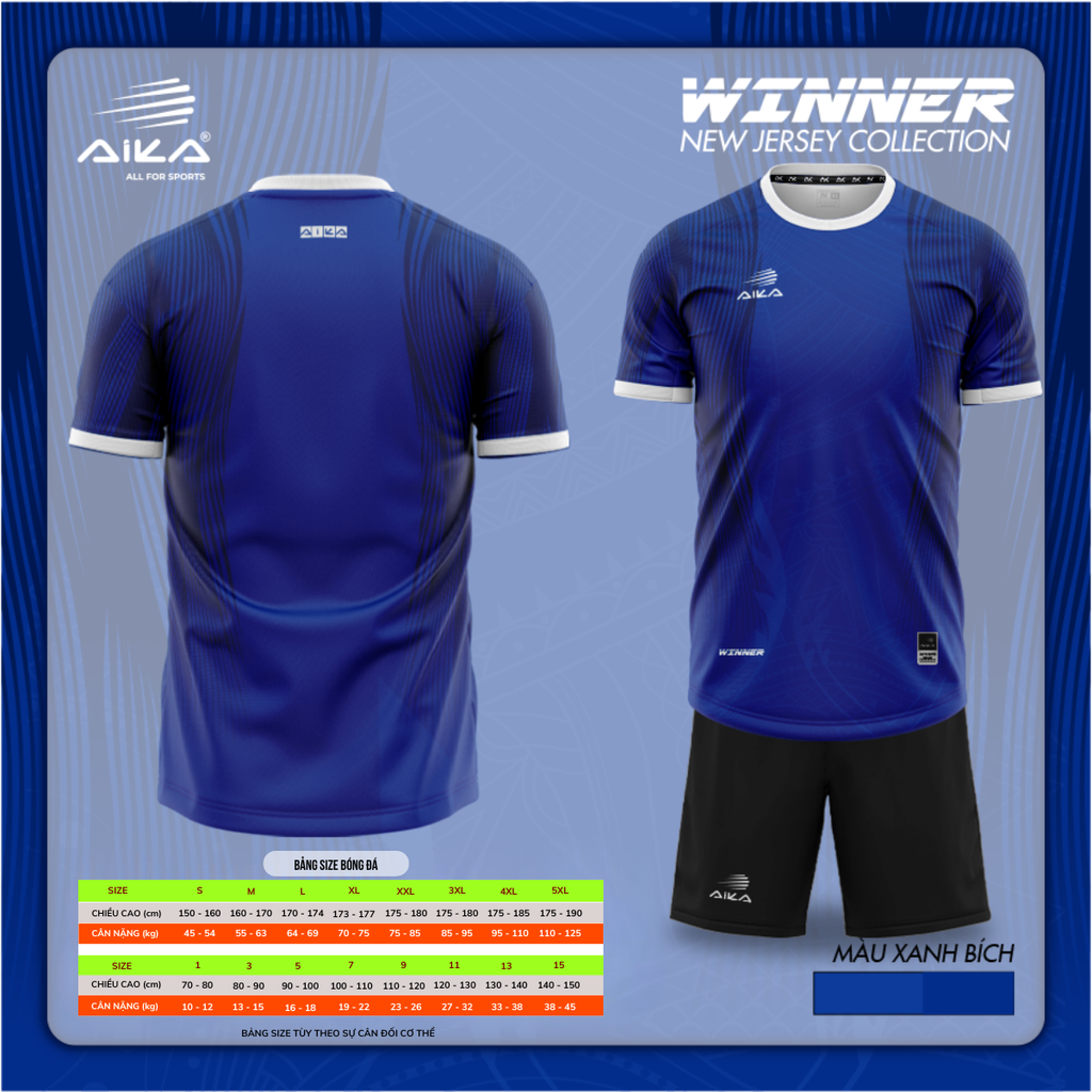 Quần Áo Bóng Đá Aika Siêu Tốc 19 - WINNER