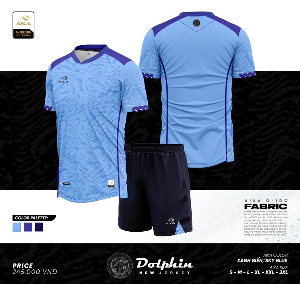 Quần Áo Bóng Đá Aika Cao Cấp AIKA DOLPHIN