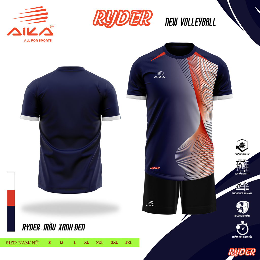 Quần Áo Bóng Chuyền Aika Siêu Tốc 02 - RYDER