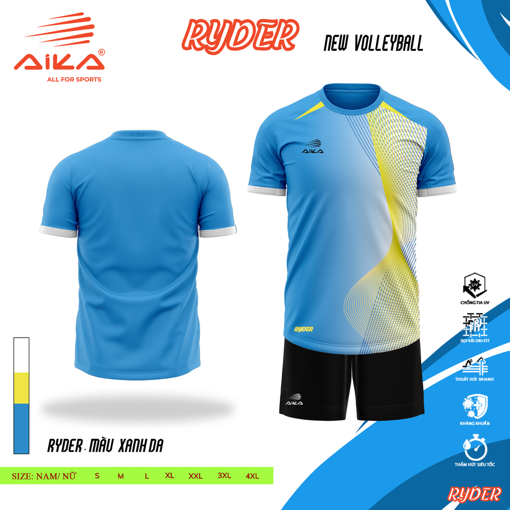 Quần Áo Bóng Chuyền Aika Siêu Tốc 02 - RYDER