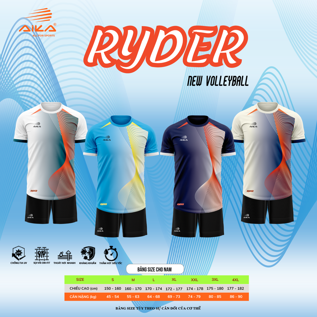 Quần Áo Bóng Chuyền Aika Siêu Tốc 02 - RYDER
