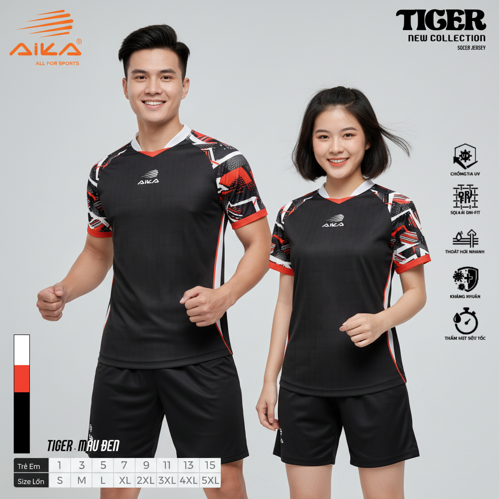 Quần Áo Bóng Đá Aika Siêu Tốc 23 - TIGER