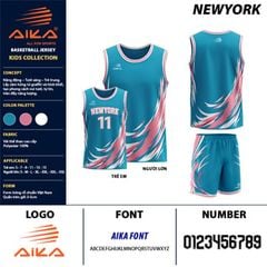 Bộ Áo Bóng Rổ Aika ST NEWOYRK