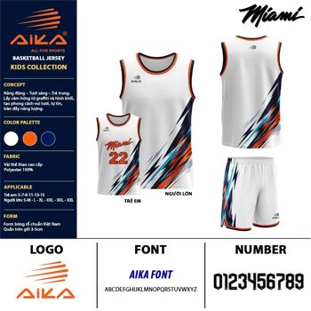 Bộ Áo Bóng Rổ Aika ST MIAMI