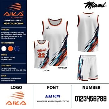 Bộ Áo Bóng Rổ Aika ST MIAMI