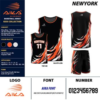 Bộ Áo Bóng Rổ Aika ST NEWOYRK