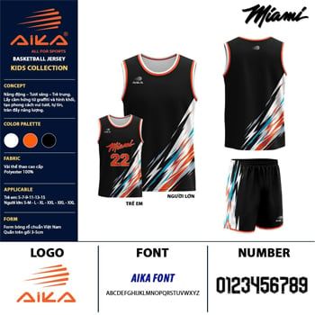 Bộ Áo Bóng Rổ Aika ST MIAMI