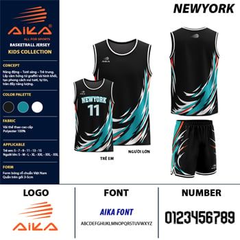 Bộ Áo Bóng Rổ Aika ST NEWOYRK