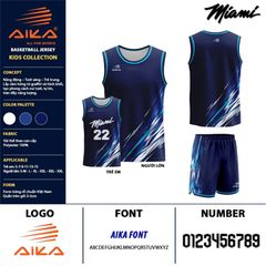 Bộ Áo Bóng Rổ Aika ST MIAMI