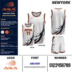 Bộ Áo Bóng Rổ Aika ST NEWOYRK
