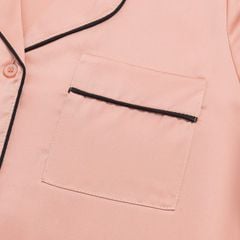 Bộ Đồ Nữ Lamode Pijama ngắn tay lụa satin mềm mát LST051MAH0