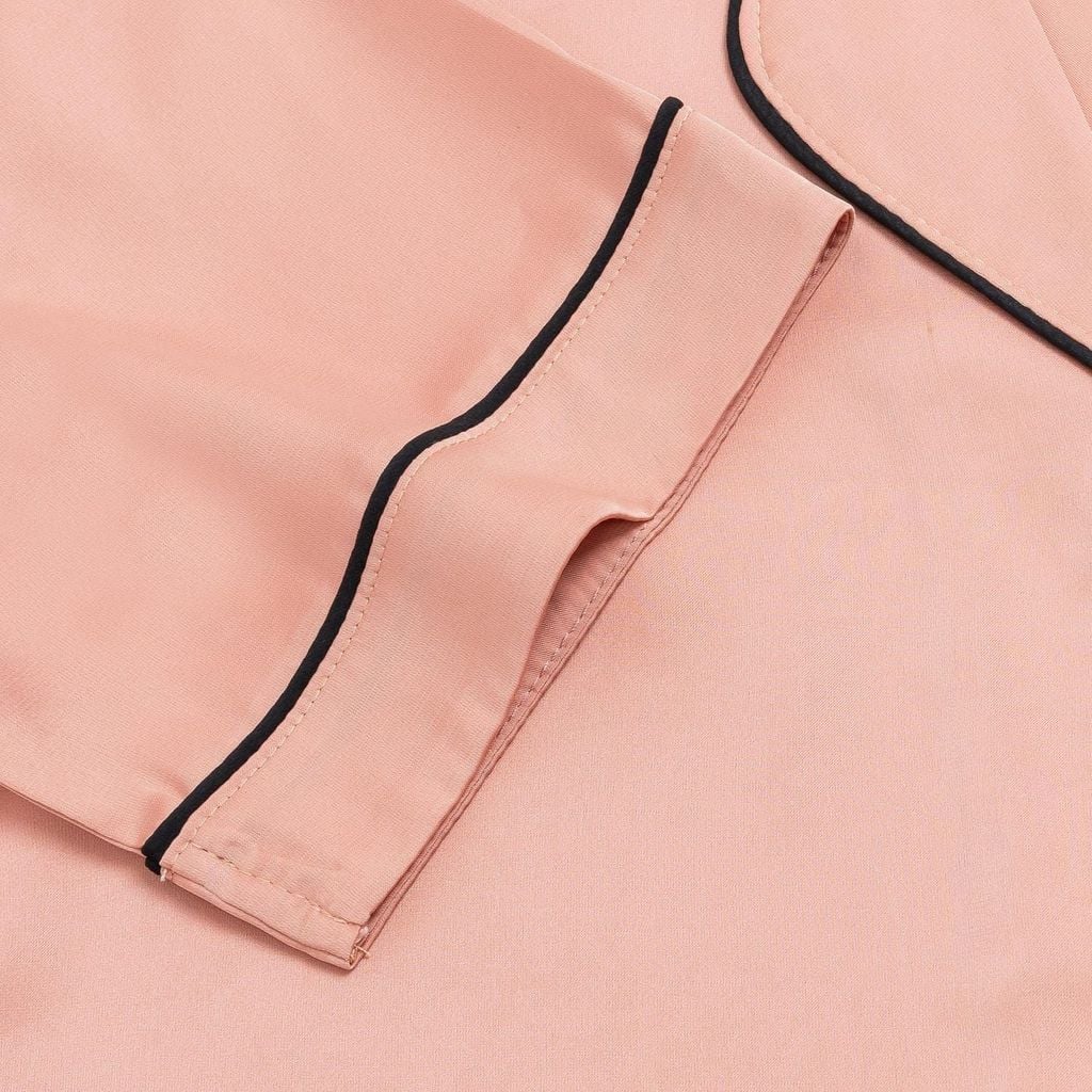 Bộ Đồ Nữ Lamode Pijama ngắn tay lụa satin mềm mát LST051MAH0
