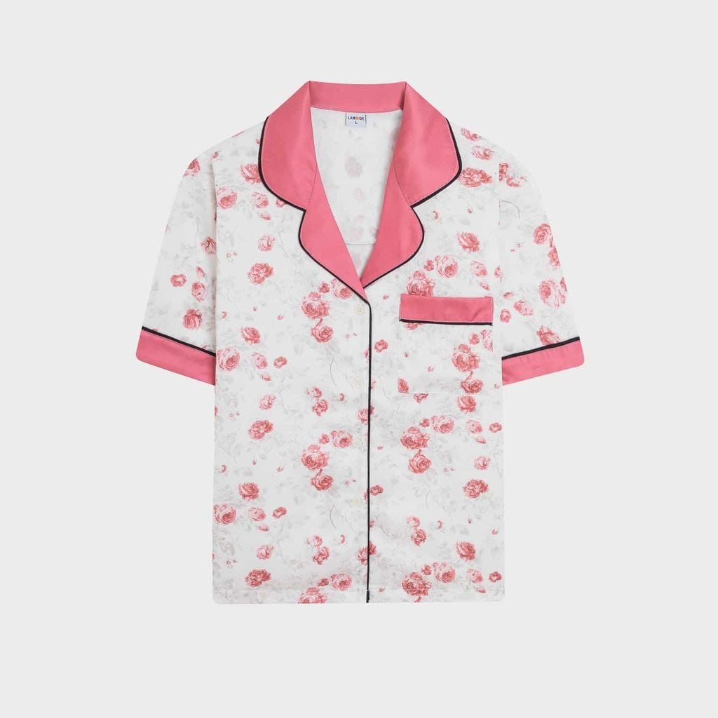 Bộ đồ Pijama nữ lụa latin tay ngắn quần đùi Lamode LST003EDP01