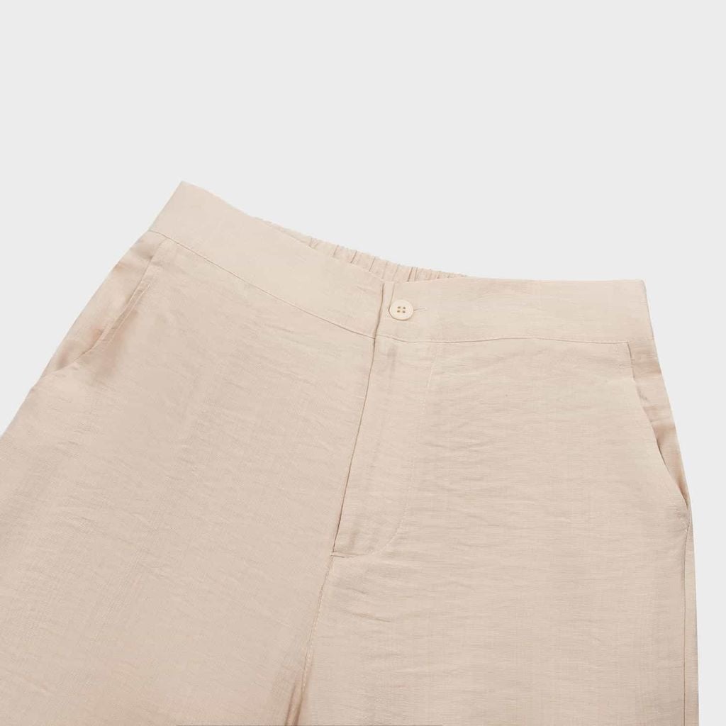 Bộ đồ nữ áo sát nách cổ sen quần suông dài đũi tơ Lamode LST038AS0