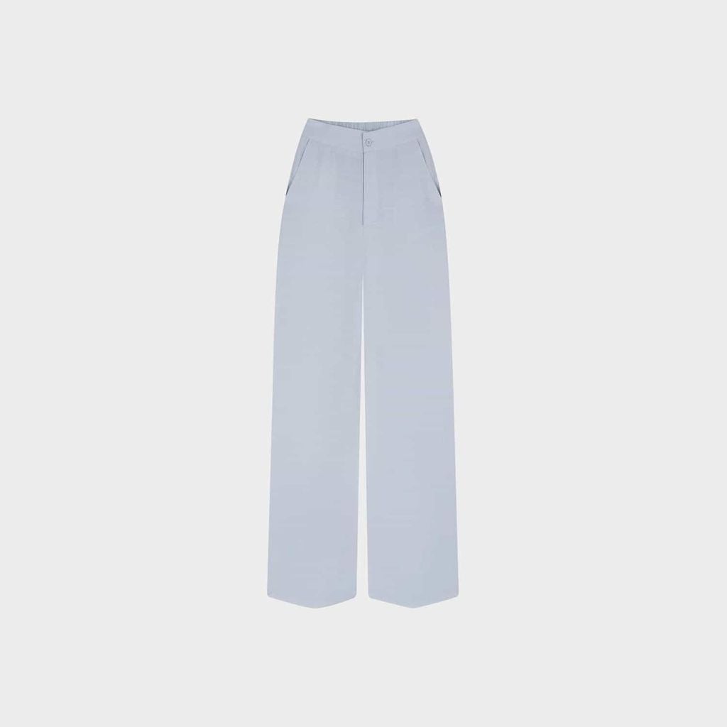 Bộ đồ nữ áo sát nách cổ sen quần suông dài đũi tơ Lamode LST038AS0