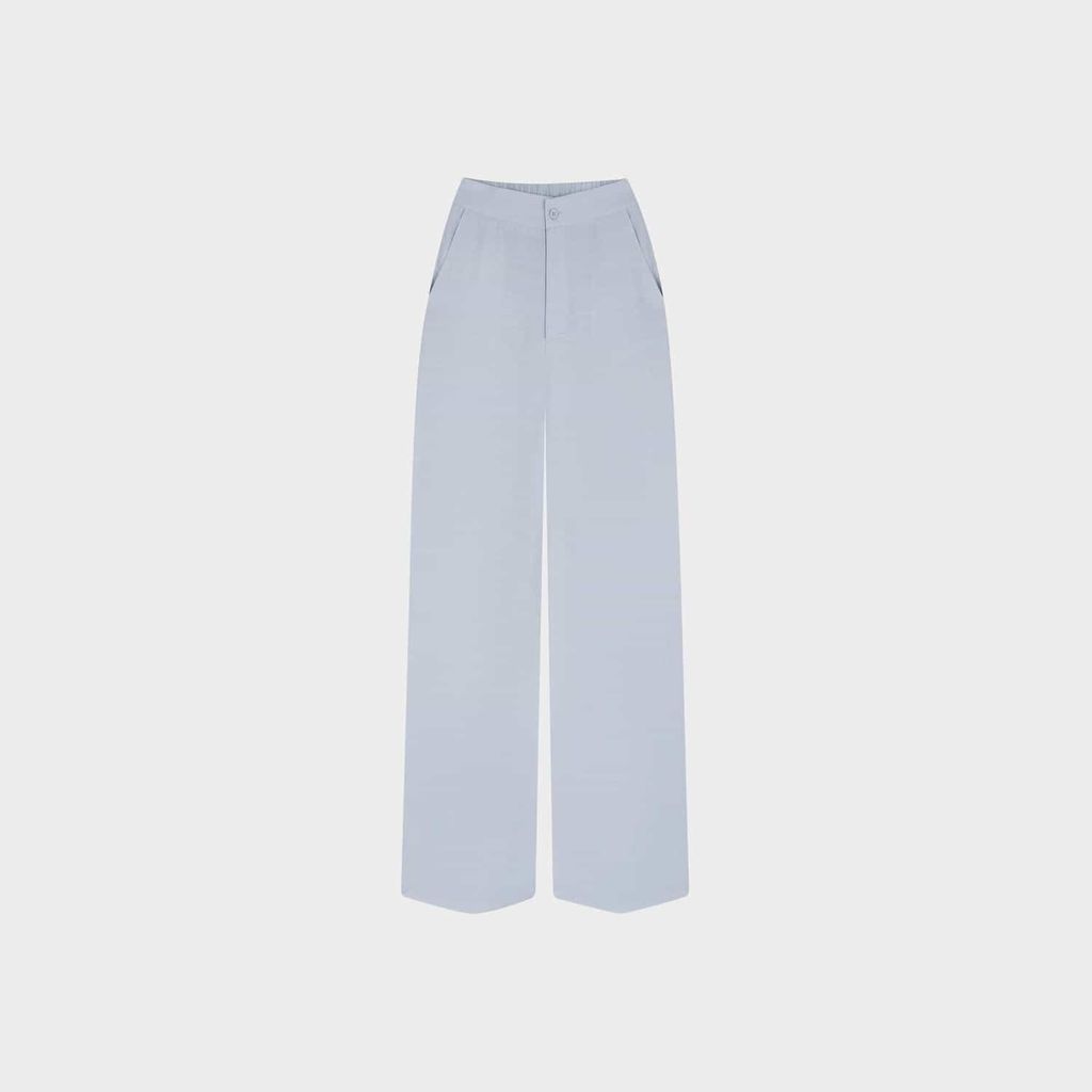 Bộ đồ nữ áo sát nách cổ sen quần suông dài đũi tơ Lamode LST038AS0
