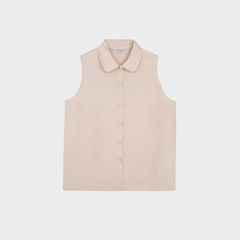 Bộ đồ nữ áo sát nách cổ sen quần suông dài đũi tơ Lamode LST038AS0