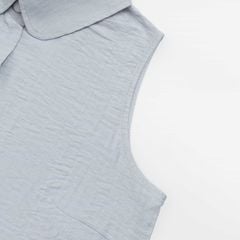 Bộ đồ nữ áo sát nách cổ sen quần suông dài đũi tơ Lamode LST038AS0