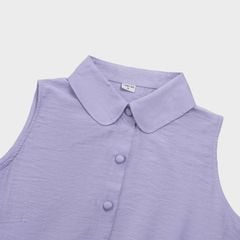 Bộ đồ nữ áo sát nách cổ sen quần suông dài đũi tơ Lamode LST038AS0