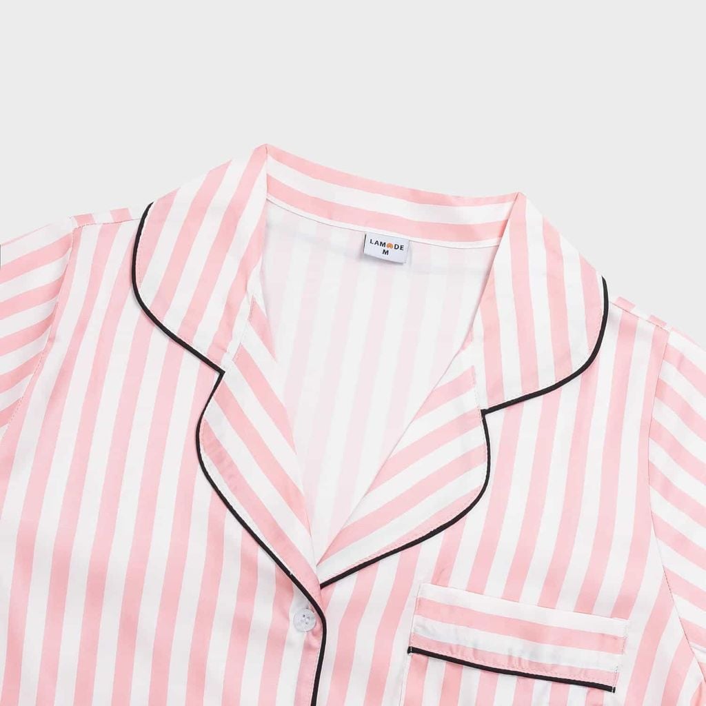 Bộ đồ Pijama dài tay nữ Lamode họa tiết kẻ LLH002EDP01
