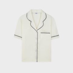 Bộ Đồ Nữ Lamode Pijama ngắn tay lụa satin mềm mát LST051MAH0