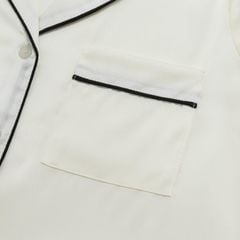 Bộ Đồ Nữ Lamode Pijama ngắn tay lụa satin mềm mát LST051MAH0