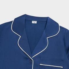 Bộ Đồ Nữ Lamode Pijama ngắn tay lụa satin mềm mát LST051MAH0