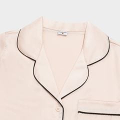 Bộ Đồ Nữ Lamode Pijama ngắn tay lụa satin mềm mát LST051MAH0