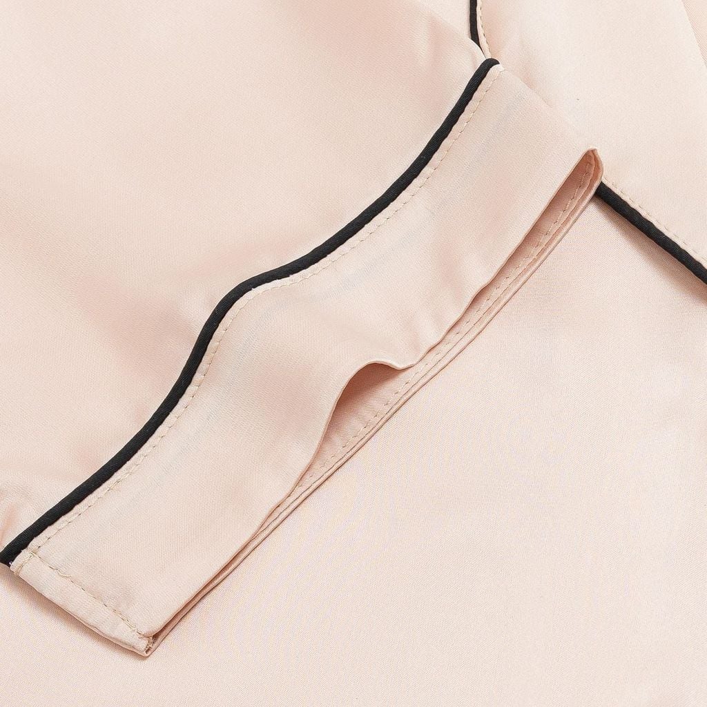 Bộ Đồ Nữ Lamode Pijama ngắn tay lụa satin mềm mát LST051MAH0