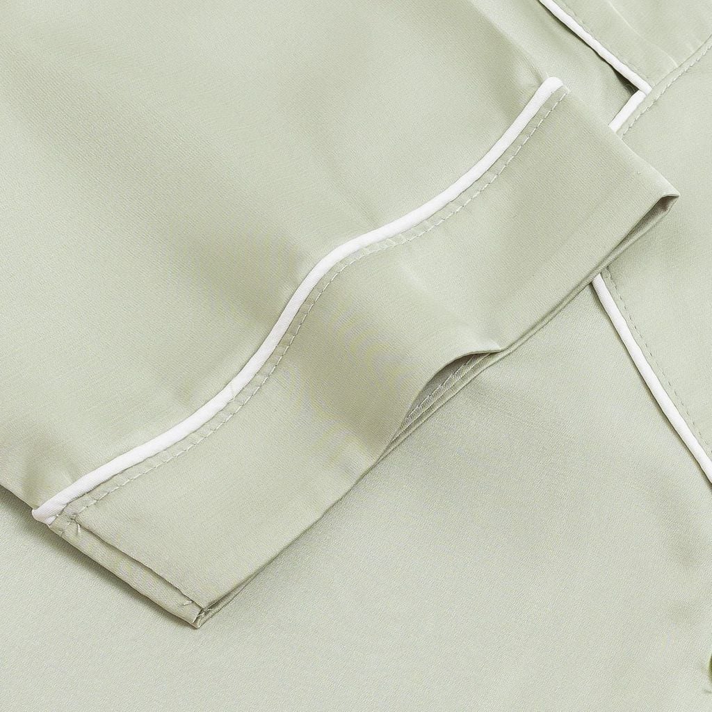 Bộ Đồ Nữ Lamode Pijama ngắn tay lụa satin mềm mát LST051MAH0