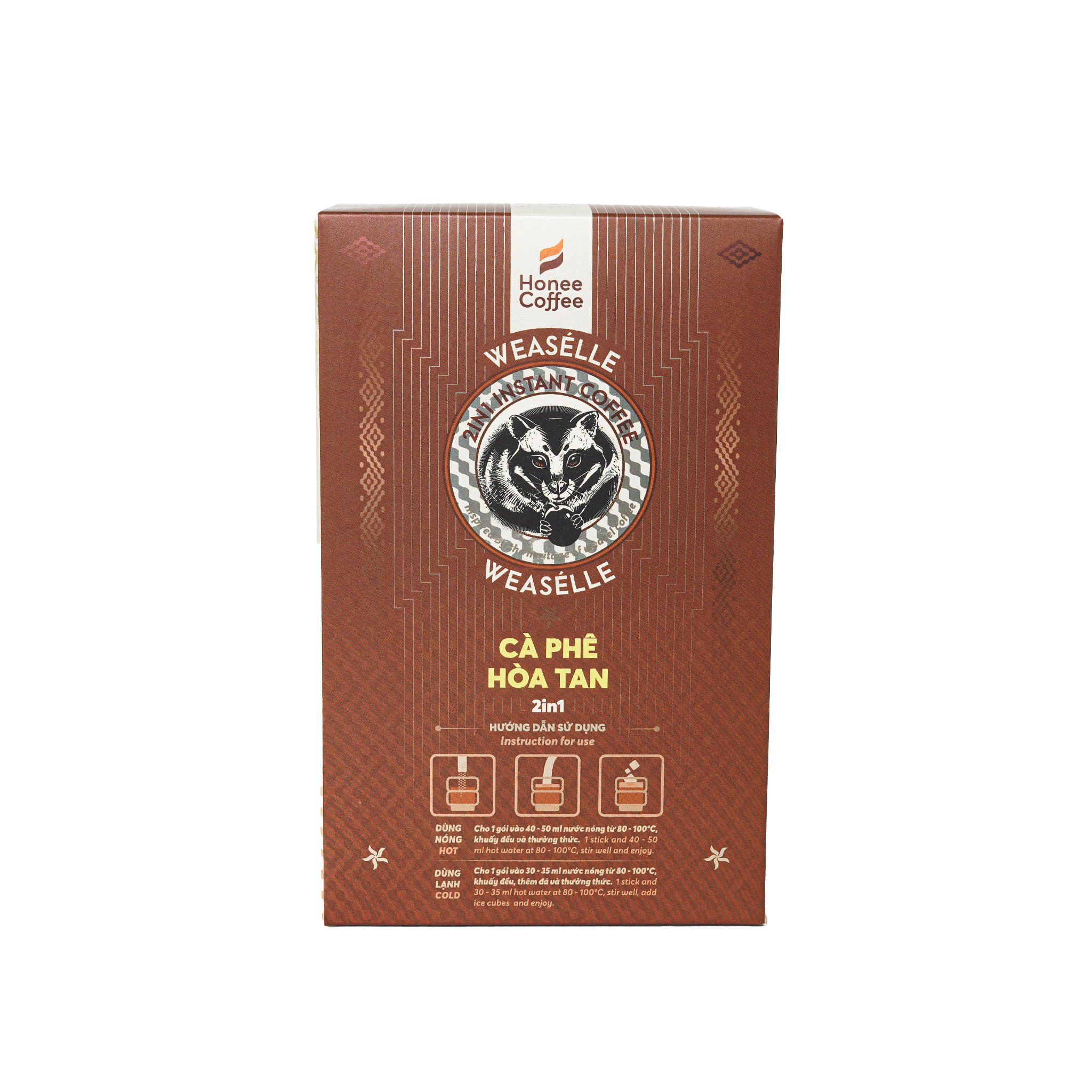 CÀ PHÊ HÒA TAN 2.1 WEASÉLLE (100G) [10 GÓI × 10G]