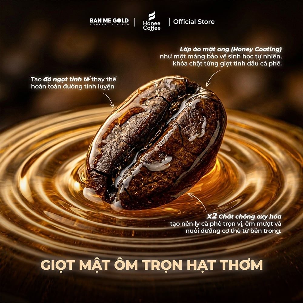 [KÈM BÌNH Ủ] Cà Phê Ủ Lạnh Cold Brew Bằng Hạt Cà Phê Moka PHỦ MẬT ONG HẬU NGỌT SÂU - Honey Moka Cafe Ủ Lạnh Cold Brew
