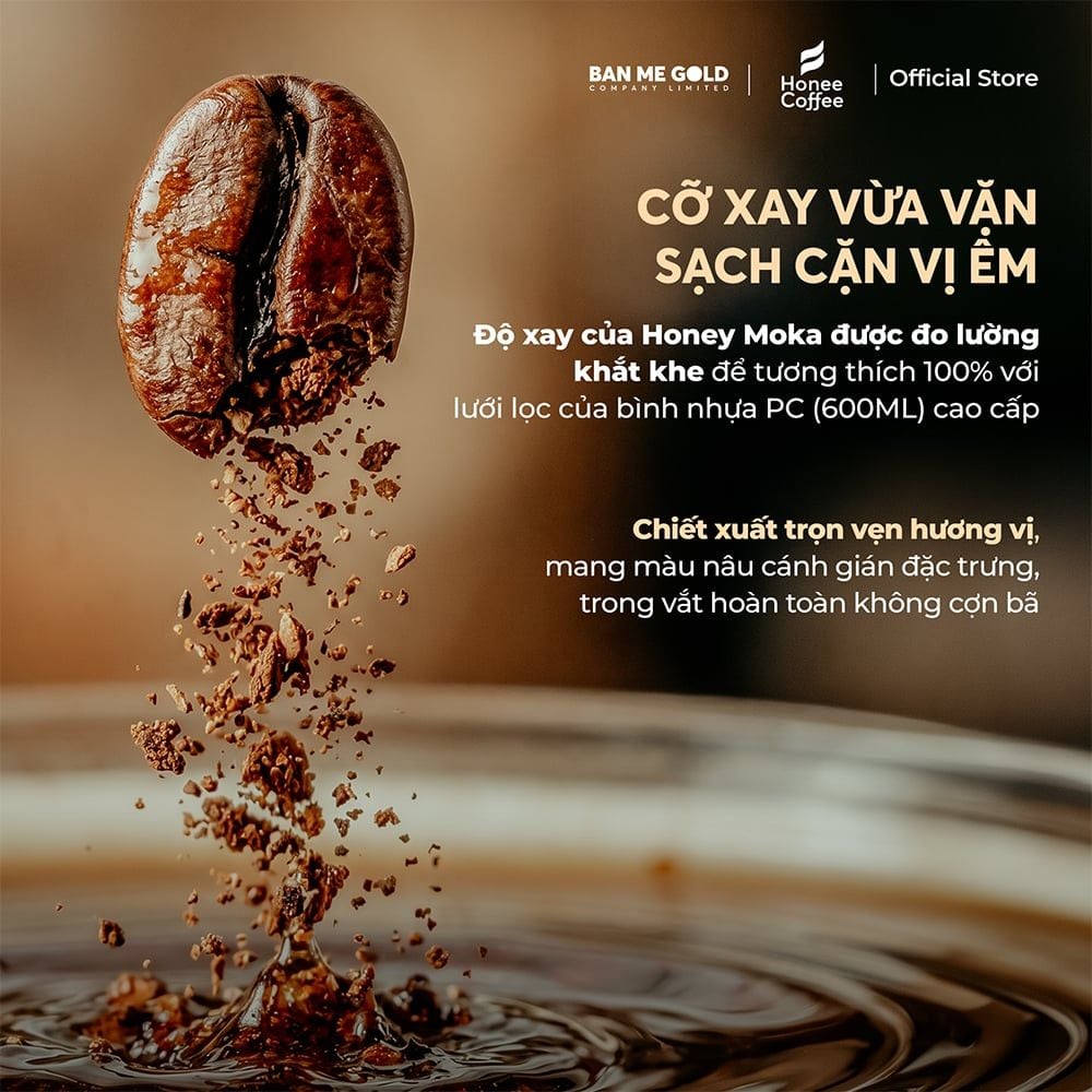 [KÈM BÌNH Ủ] Cà Phê Ủ Lạnh Cold Brew Bằng Hạt Cà Phê Moka PHỦ MẬT ONG HẬU NGỌT SÂU - Honey Moka Cafe Ủ Lạnh Cold Brew