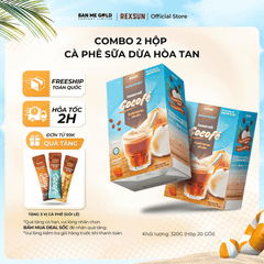 [COMBO TIẾT KIỆM] 2 Hộp Cà Phê Sữa Dừa Cocofe - Instant Delight (20 Gói) - Coconut Cafe Hòa Tan Ban Me Gold  - REXSUN