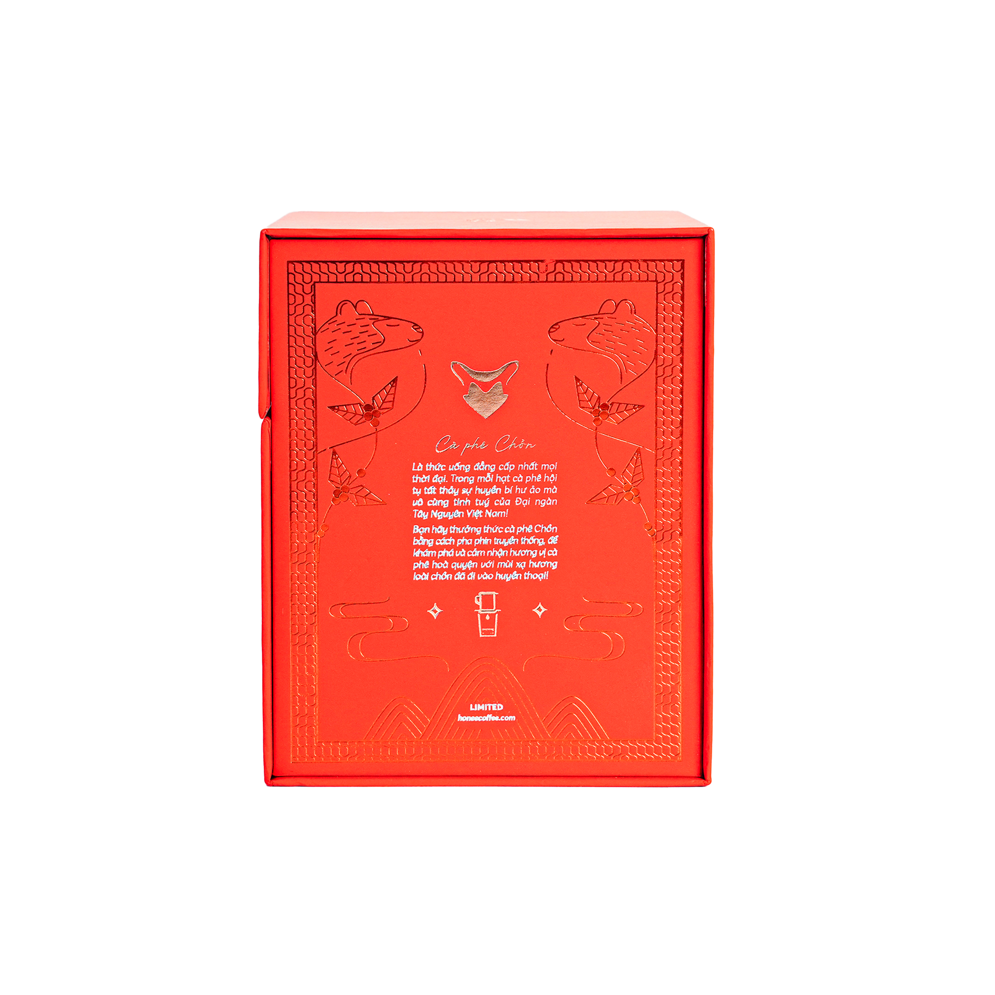 HỘP QUÀ HẠT RANG CHỒN SẮC ĐỎ PHƯỢNG HOÀNG (70G) - HỘP GIẤY